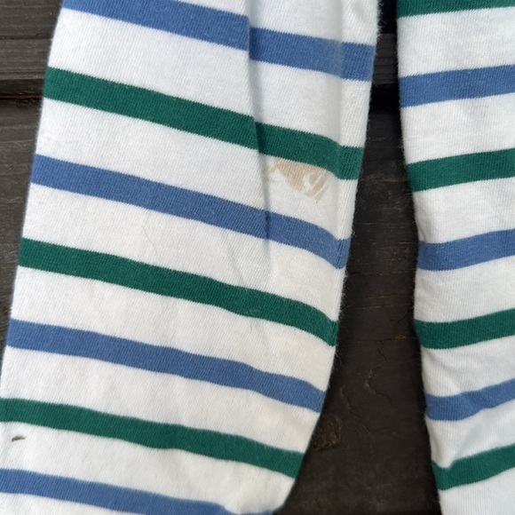 Boden Green and White Striped Boys Long Sleeve Tee size 9-10Y - Picture 5 of 5